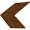 Ekena Millwork 14 3/4"W x 14"H x 3/4"D Vintage Farmhouse 5 1/2" Chevron, Barnwood Decor Collection, Weathered Brown DECR14X14X075CHVBR - alternate 2